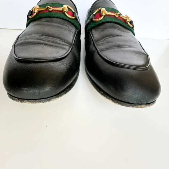 Gucci Brixton Horsebit Web Leather Loafers Womens size 40 - Picture 4 of 12